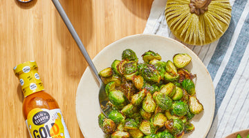 Air Fried Brussels Sprouts with Spicy BBQ Aioli