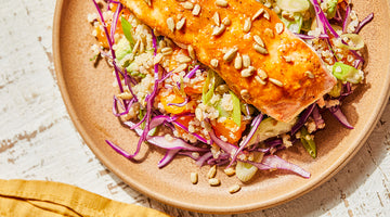 BBQ Salmon with Zesty Quinoa Salad